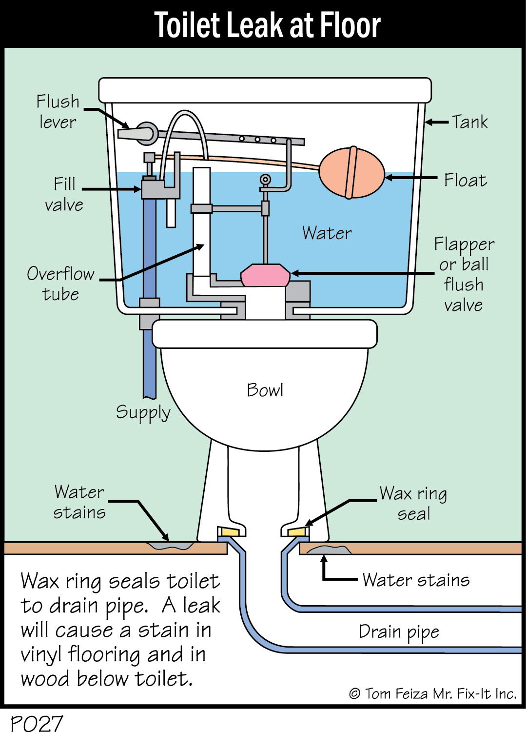 Quick Tip #5 - Stains Around a Toilet = Serious Problem
