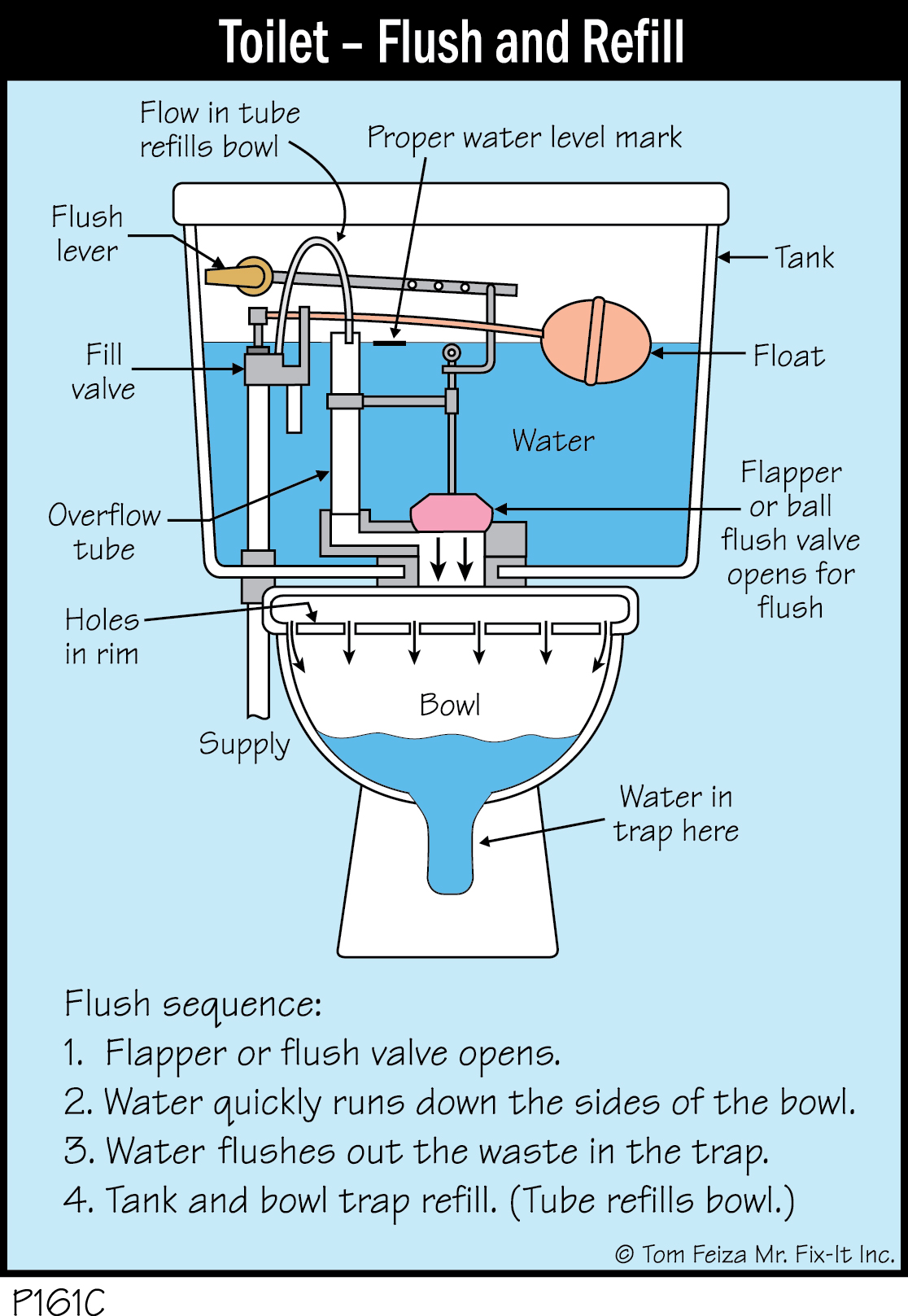 P161C - Toilet - Flush and Refill